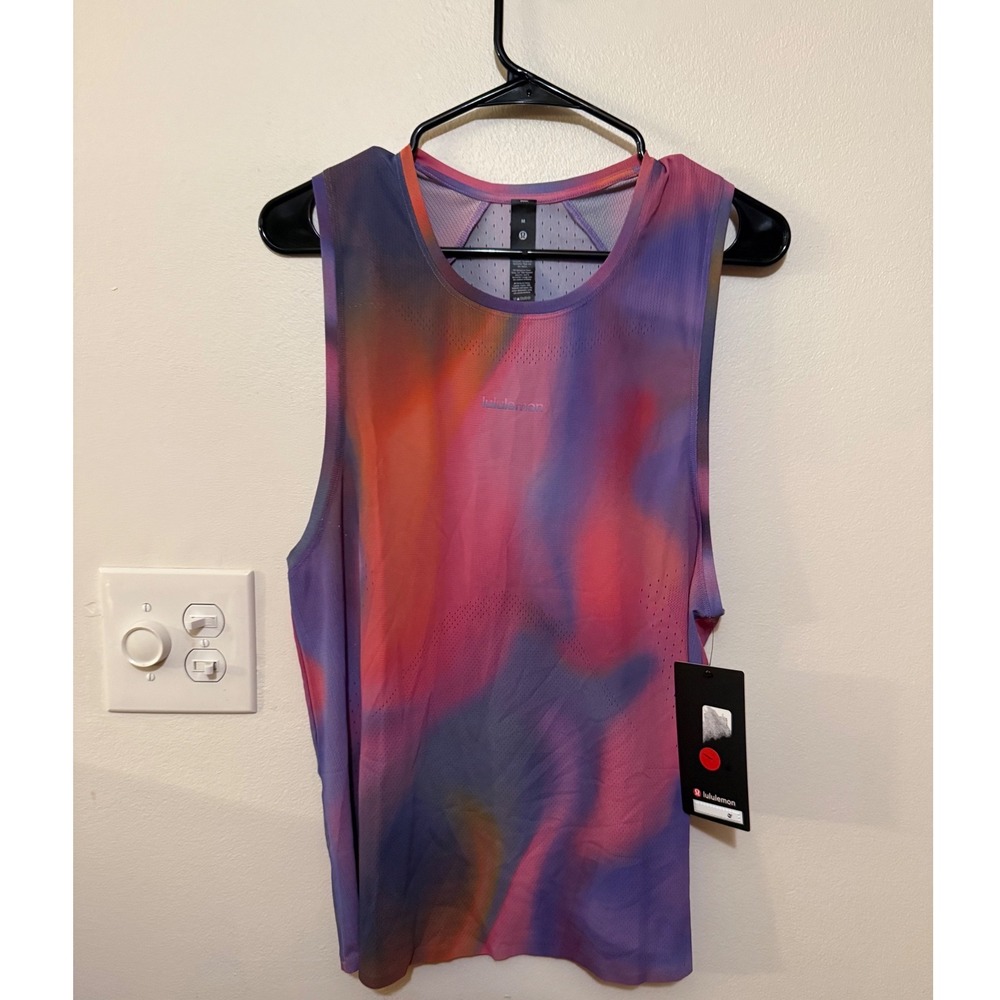 Lululemon Fast & Free Singlet Tank Speed Glow Multi Men's Size M NWT